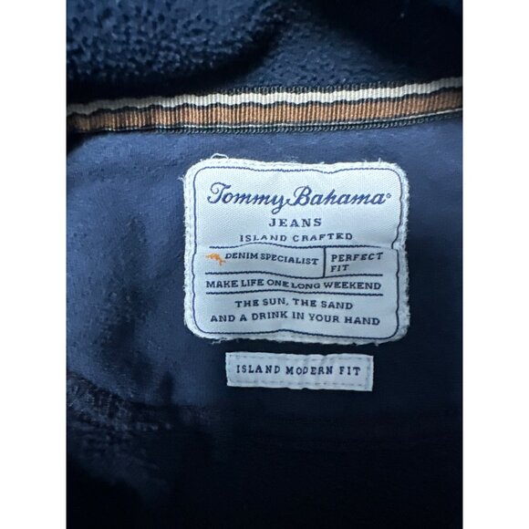 Tommy Bahama Long Sleeve 1/2 Zip Snap Island Modern Fit Sweatshirt Size L - Picture 4 of 10